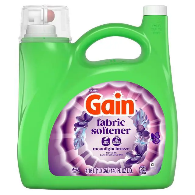 Alt view image 7 of 7 - Gain Liquid Laundry Fabric Softener and Conditioner, Moonlight Breeze Scent, 140 fl oz, 190 Loads
