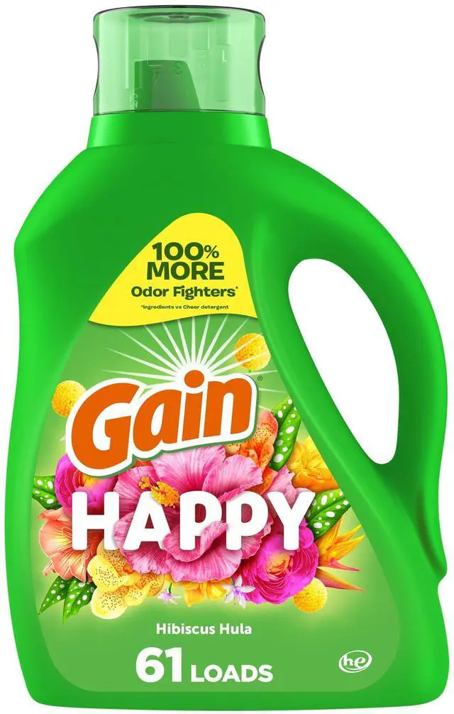 Main image of Gain Liquid Laundry Detergent, Hibiscus Hula Scent, 88 fl oz, 61 Loads, HE