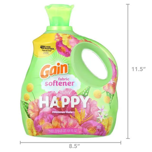 Alt view image 7 of 7 - Gain Liquid Fabric Softener and Conditioner, Happy, Hibiscus Hula Scent, 101 fl oz, 151 Loads