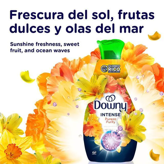Alt view image 7 of 7 - Downy Intense Liquid Fabric Softener and Conditioner, Purity Scent, 77 fl oz, 105 Loads