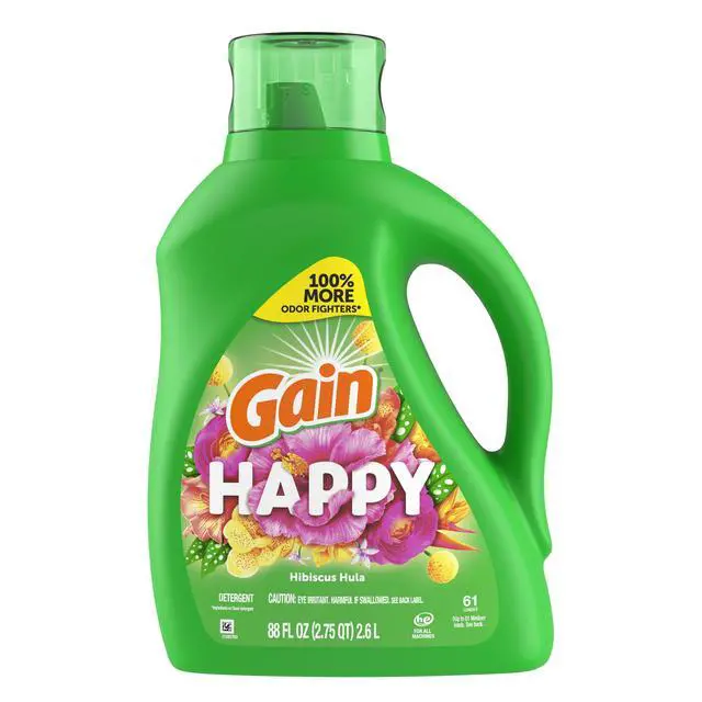 Alt view image 7 of 7 - Gain Liquid Laundry Detergent, Hibiscus Hula Scent, 88 fl oz, 61 Loads, HE