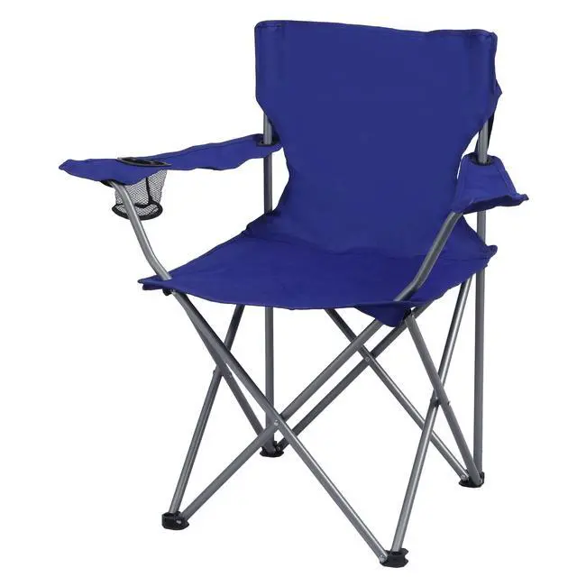 Alt view image 3 of 6 - Ozark Trail Quad Folding Camp Chair with Cup Holder, Royal Blue