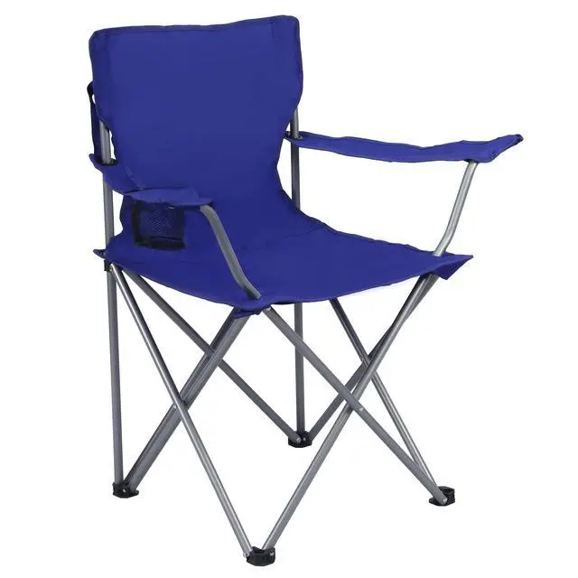 Alt view image 5 of 6 - Ozark Trail Quad Folding Camp Chair with Cup Holder, Royal Blue