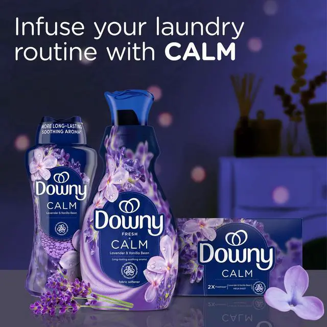 Alt view image 7 of 7 - Downy Ultra Soft Fabric Softener Liquid, Calm, Lavender and Vanilla Bean, 26 fl oz, 39 Loads