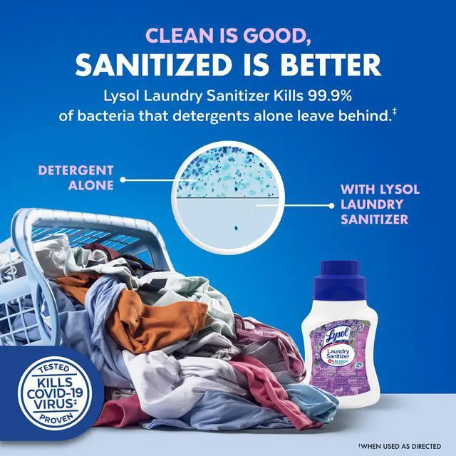 Alt view image 4 of 6 - Laundry Sanitizer Additive, Eliminates Odor Causing Bacteria, Lavender Fusion, 21 oz