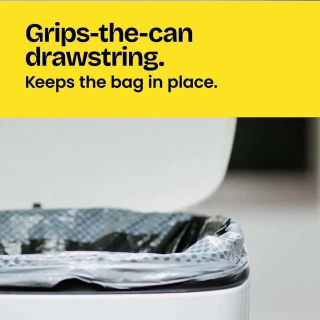 Alt view image 4 of 5 - Glad ForceFlex MaxStrength 13-Gallon Drawstring Tall Trash Bags, Gain Original Scent, 20 Bags