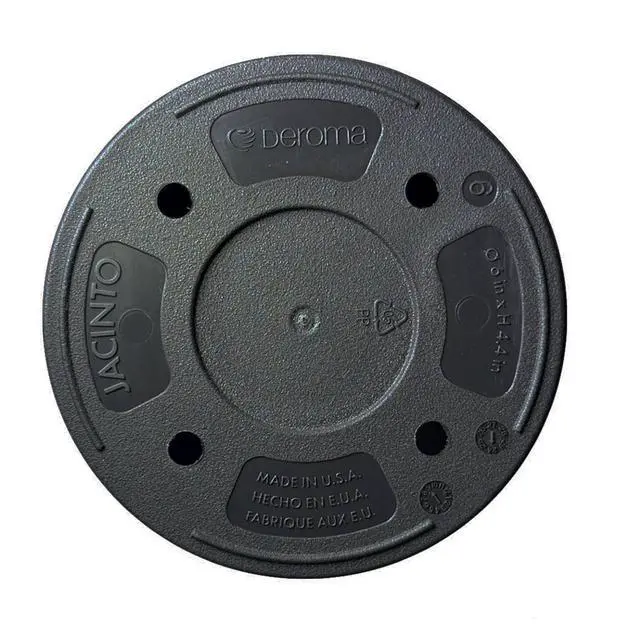 Alt view image 3 of 6 - Jacinto Recycled Plastic Planter, 8 inch Opening Diameter, Black Color