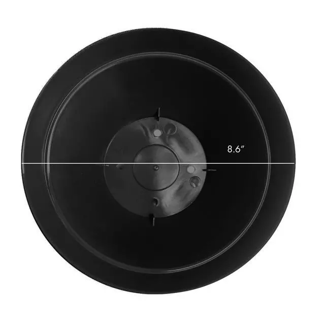 Alt view image 5 of 6 - Jacinto Recycled Plastic Planter, 8 inch Opening Diameter, Black Color