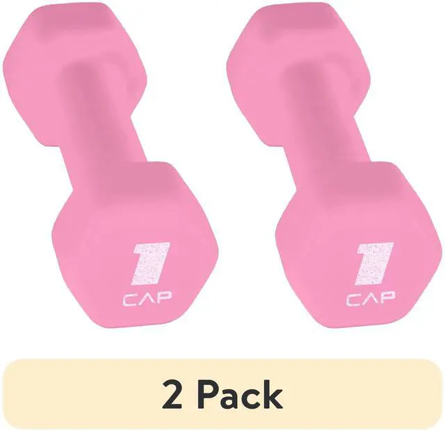 Main image of (2 pack) CAP, 1lb Neoprene Dumbbell, Pink, Single