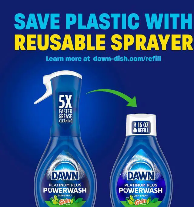 Alt view image 5 of 6 - Dawn Powerwash Spray, Dish Soap, Dishwashing Liquid, Gain Original, 1 Starter Kit, 16 Fl Oz