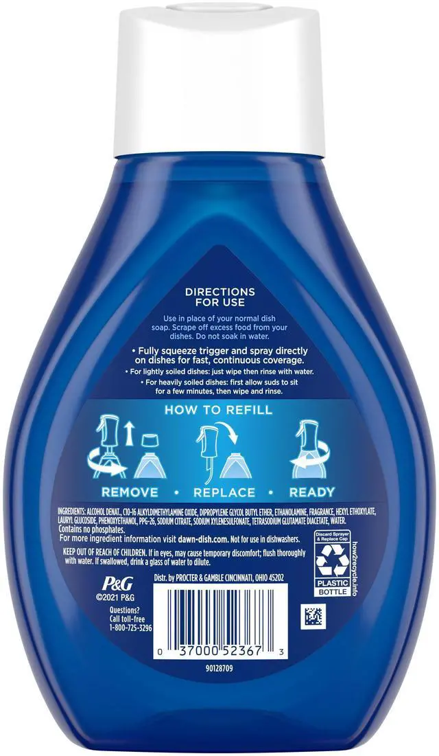 Alt view image 7 of 7 - Dawn Powerwash Spray Refill, Dish Soap, Dishwashing Liquid, Apple, 1 Refill, 16 Fl Oz