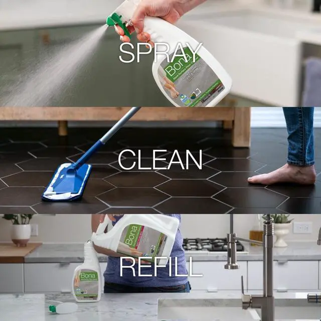 Alt view image 4 of 7 - Bona® Multi-Surface Floor Cleaner, for Stone Tile Laminate and Vinyl LVT/LVP 22 Fl Oz
