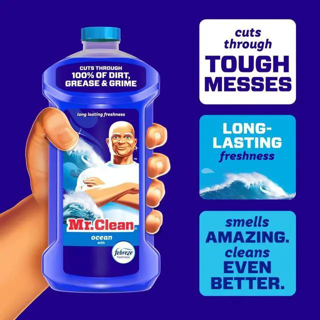 Alt view image 2 of 7 - Mr. Clean All Purpose Cleaner, Cleaning Liquid, Ocean, 41 fl oz