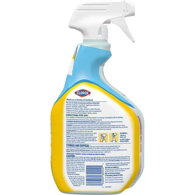 Alt view image 7 of 7 - Clorox Disinfecting All Purpose Cleaner Spray, Crisp Lemon, 32 fl oz