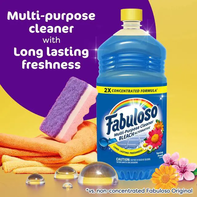 Alt view image 3 of 6 - Fabuloso 2X Multi-Purpose Cleaner Bleach Alternative, Spring Fresh Scent, 56 fl oz