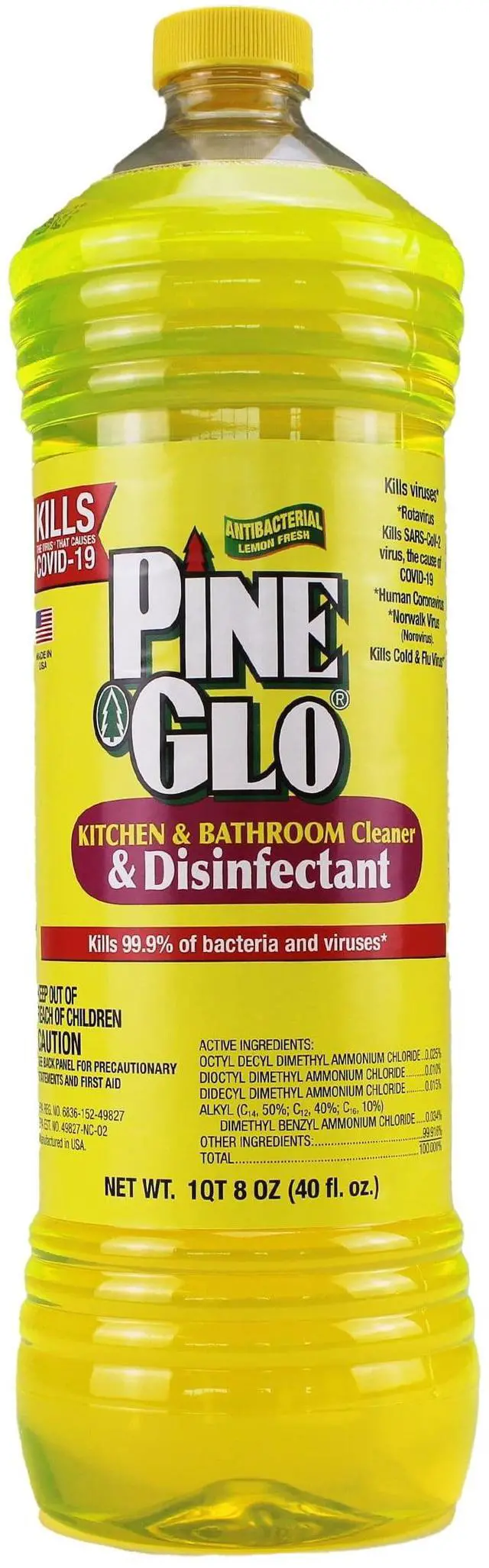 Main image of Pine Glo Kitchen & Bath Household Cleaner, Lemon, 40 oz