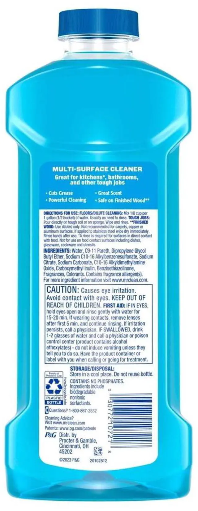 Alt view image 4 of 6 - Mr. Clean All Purpose Cleaner, 2X Concentrated Multi Surface, Unstopable Fresh Scent, 23 fl oz