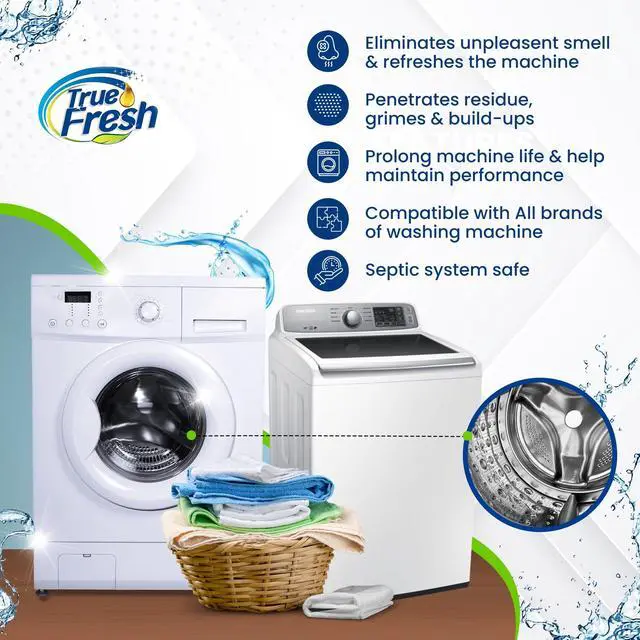Alt view image 3 of 4 - True Fresh Washing Machine Cleaning Tablets 15 Pack, Washer Machine Cleaner Tablets, Washer Cleaner Tablets Front Loader and Top Loader