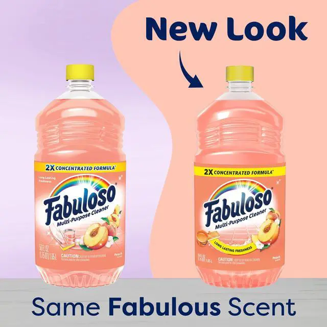 Alt view image 2 of 7 - Fabuloso 2X Multi-Purpose Cleaner, No Rinse Floor Cleaner, Peach Scent, 56 fl oz
