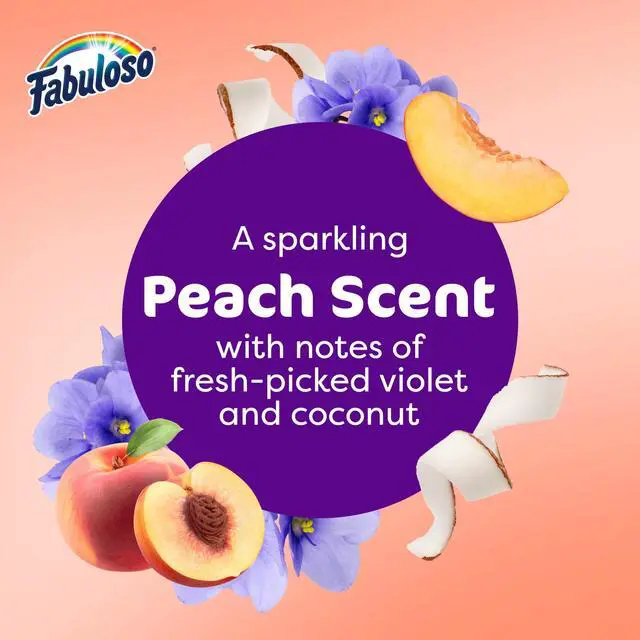 Alt view image 4 of 7 - Fabuloso 2X Multi-Purpose Cleaner, No Rinse Floor Cleaner, Peach Scent, 56 fl oz