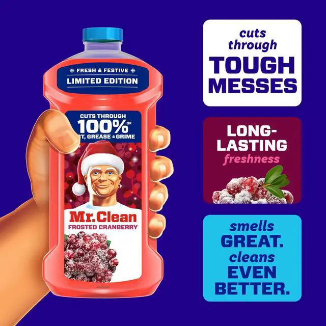 Alt view image 2 of 6 - Mr. Clean All Purpose Cleaner, Floor Cleaner, Mop Soap, Cleaning Liquid, Frosted Cranberry, 41 fl oz