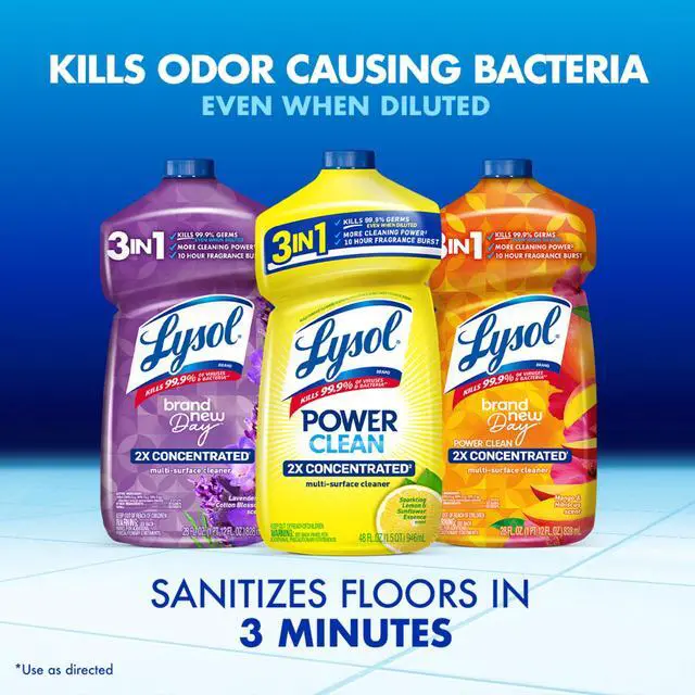 Alt view image 2 of 7 - Lysol All Purpose Cleaner, Multi-Surface Disinfectant Floor Cleaner for Mopping Solution, for Bathroom & Kitchen, Lemon & Sunflower, 48 fl oz