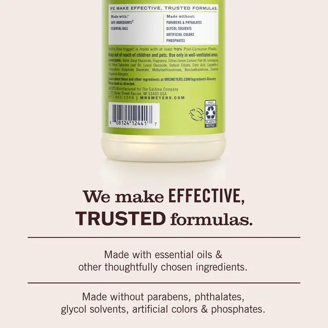 Alt view image 4 of 6 - Mrs. Meyer's Clean Day Multi-Surface Everyday Cleaner, Lemon Verbena Scent, 16 Fl Oz