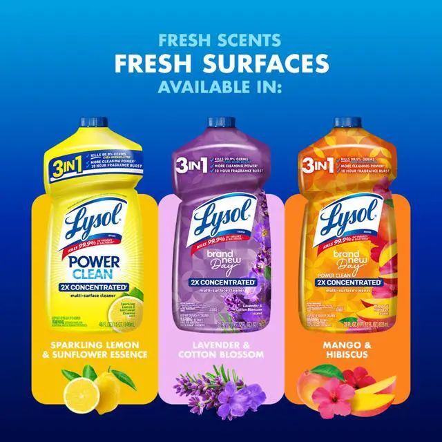Alt view image 4 of 7 - Lysol All Purpose Cleaner, Multi-Surface Disinfectant Floor Cleaner for Mopping Solution, for Bathroom & Kitchen, Lemon & Sunflower, 48 fl oz