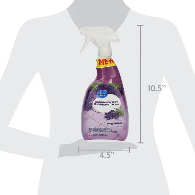 Alt view image 6 of 6 - Great Value All-Purpose Cleaner, Lavender Scented, 32 fl oz