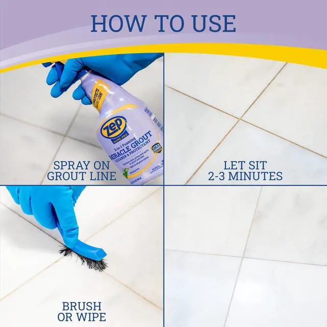 Alt view image 3 of 7 - Zep Home Pro Miracle Foaming Grout Cleaner and Protectant, Morning Dew Scent, 32 fl oz