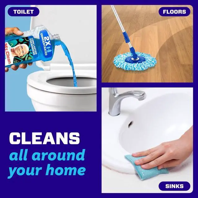 Alt view image 5 of 6 - Mr. Clean All Purpose Cleaner, 2X Concentrated Multi Surface, Unstopable Fresh Scent, 41 fl oz