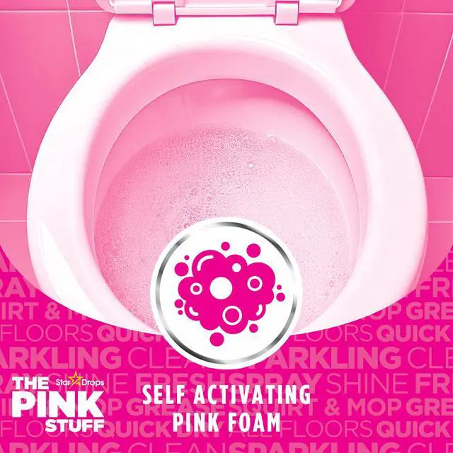 Alt view image 7 of 7 - The Pink Stuff Miracle Power Foaming Toilet Cleaner, Self-Activating Formula, Stain Remover, 3 Treatments, 10.5 oz