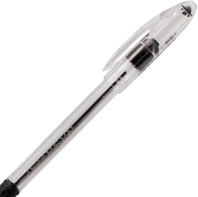Alt view image 3 of 5 - Pentel RSVP Ballpoint Pen, (0.7mm) Fine Line, Black Ink, 5 Pens Per Pack
