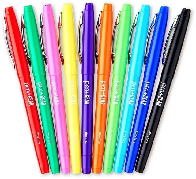 Alt view image 5 of 7 - Pen+Gear Felt Tip Pens, Ultra Fine Point, Assorted Ink Colors, 10 Count