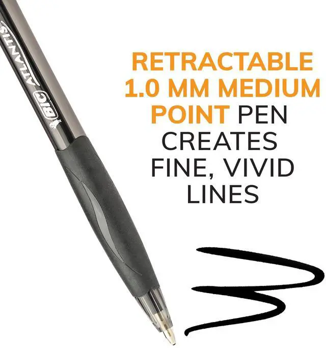 Alt view image 2 of 6 - BIC Glide Ballpoint Pen, Medium Point, 1.0 mm, Blue Ink, 4 Count