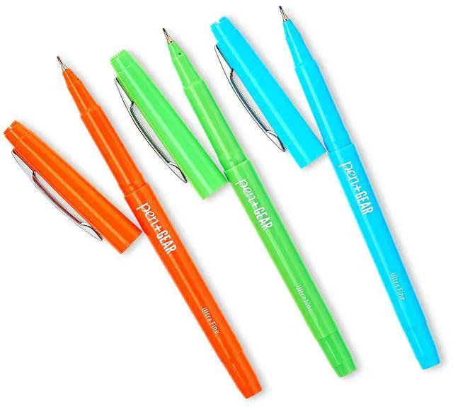 Alt view image 6 of 7 - Pen+Gear Felt Tip Pens, Ultra Fine Point, Assorted Ink Colors, 10 Count