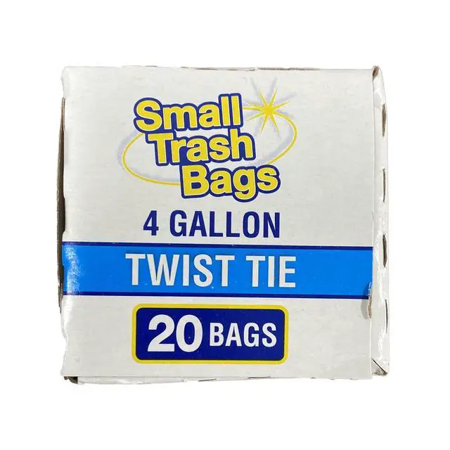 Alt view image 3 of 5 - Basic 4 Gallon Twist Tie Bathroom Bags, 20 Bags