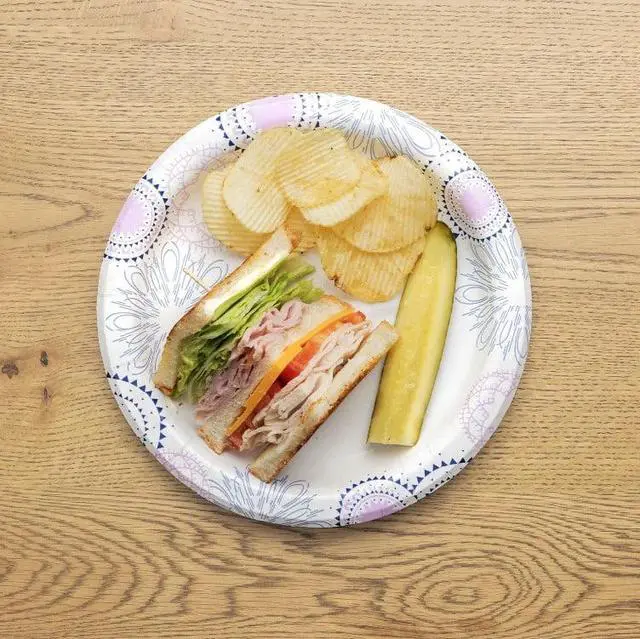 Alt view image 4 of 6 - Great Value 8.5" Paper Plates and 20oz Paper Bowls Set