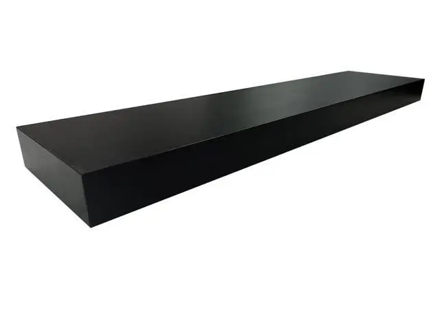 Alt view image 4 of 6 - Mainstays Black 18" Wood Floating Shelf