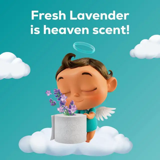 Alt view image 6 of 7 - Angel Soft 2-Ply Toilet Paper, Fresh Lavender, 12 Rolls
