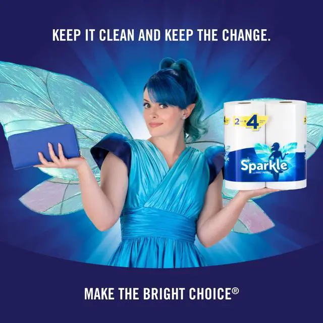 Alt view image 3 of 6 - (2 pack) Sparkle Tear-A-Square Paper Towels, 2 Double Rolls, 110 Sheets per Roll