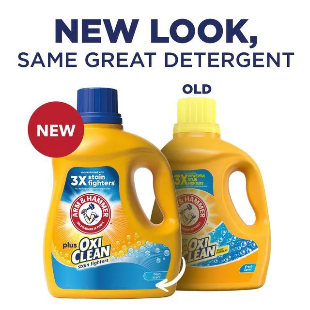 Alt view image 2 of 6 - ARM & HAMMER Plus OxiClean Stain Fighters Liquid Laundry Detergent, Fresh Scent, 77 Loads