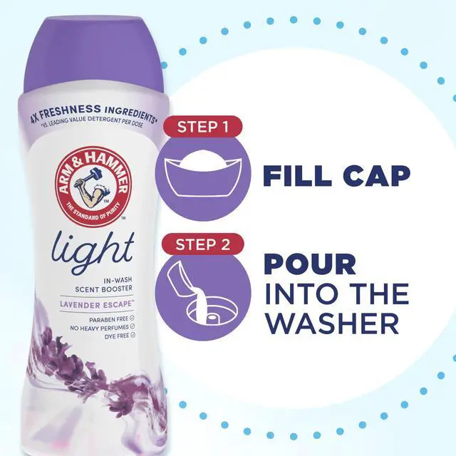 Alt view image 6 of 7 - ARM & HAMMER Light In-Wash Scent Booster, Laundry Scent Booster Lavender Escape scent, 24 Oz