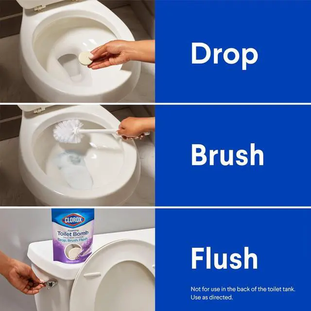 Alt view image 7 of 7 - Clorox Foaming Toilet Bomb Toilet Bowl Cleaner, Bleach Free, Lavender Clean, 5 Count