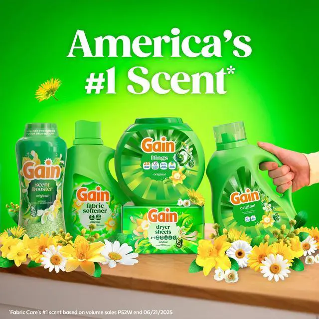 Alt view image 6 of 7 - Gain Laundry Liquid Fabric Softener, Original Scent, Fabric Conditioner, 35 fl oz, 48 Loads