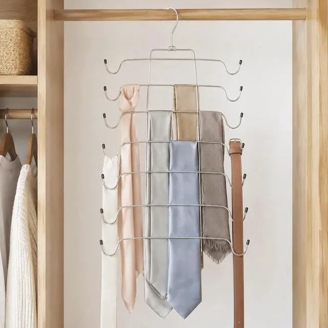 Alt view image 4 of 7 - Mainstays Heavy Duty Folding Tank Top and Bra Hanger - Space Saving Metal Organizer for Adults