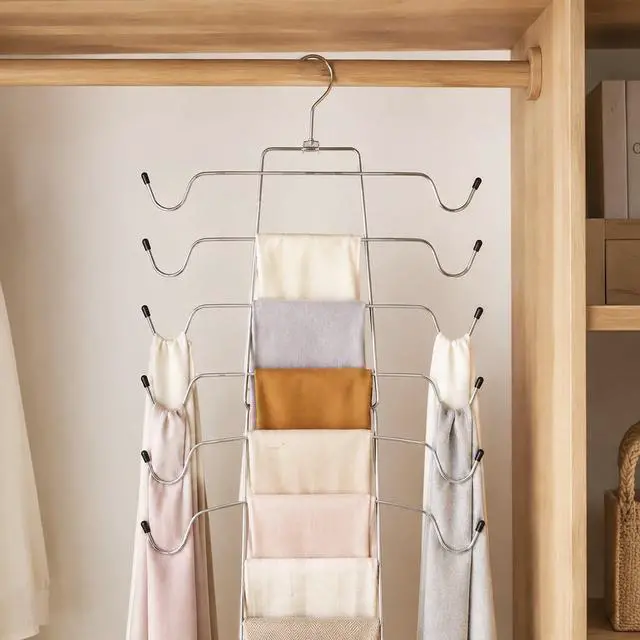 Alt view image 7 of 7 - Mainstays Heavy Duty Folding Tank Top and Bra Hanger - Space Saving Metal Organizer for Adults