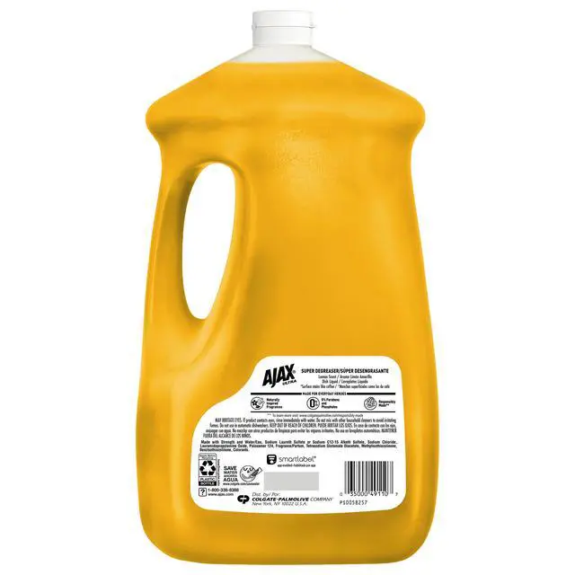 Alt view image 7 of 7 - Ajax Ultra Liquid Dish Soap Lemon Scent, Super Degreaser, 90 fl oz Bottle