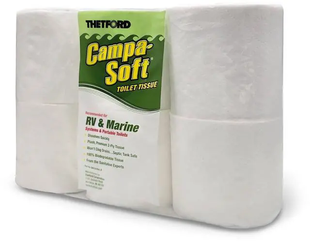 Alt view image 3 of 5 - Thetford Campa-Soft RV & Marine Toilet Paper, 6 Rolls, 96005