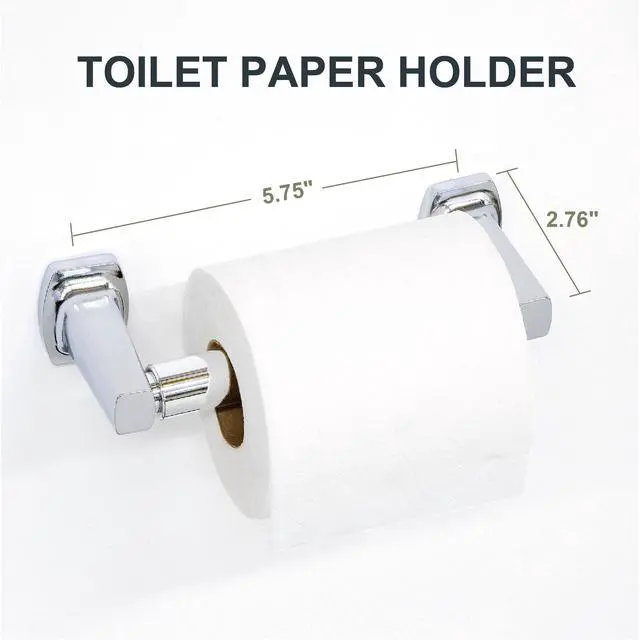 Alt view image 4 of 6 - Mainstays Chrome Wall Mount Toilet Paper Holder with Hardware
